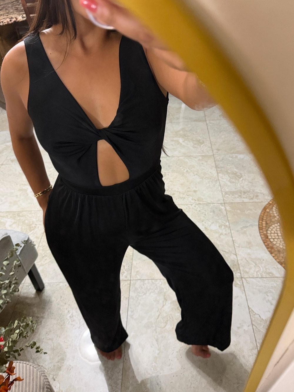 Windsor Black Sleeveless Cutout Jumpsuit